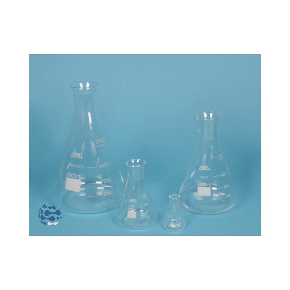 Fiole d´Erlenmeyer 100 mL, col étroit (x12)