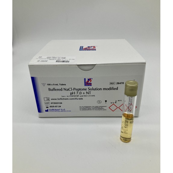 Solution de peptone tamponnée modifiée au NaCl pH 7.0 + NT 100 tubes