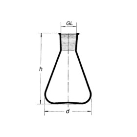 Fiole Erlenmeyer rodage mâle 40/35, 1000 ml