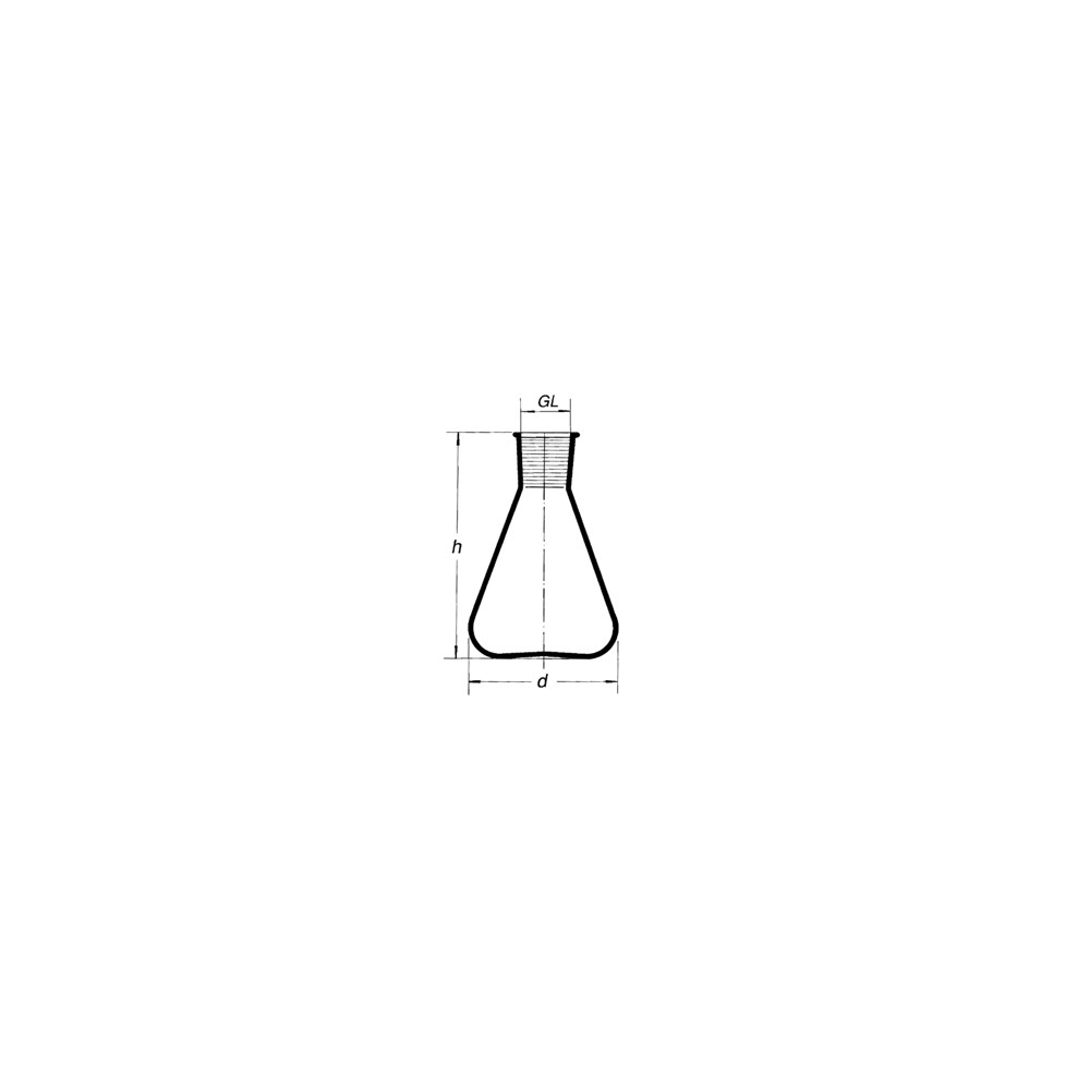 Fiole Erlenmeyer rodage mâle 40/35, 1000 ml