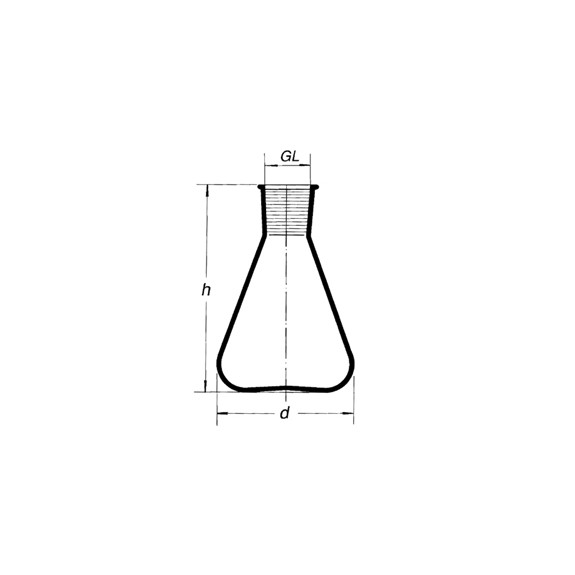 Fiole Erlenmeyer rodage mâle 40/35, 1000 ml