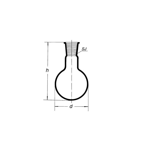 Ballon fond rond col rodé 29/32, 500 ml 