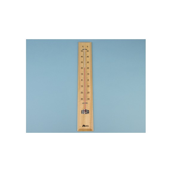 Thermomètre temp. ambiante en bois, 420 mm (x1)