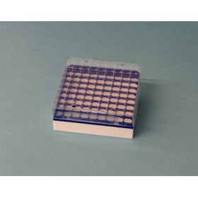 Boîte de congélation de PC p/cryotubes 81x1.8 mL, bleue (x1)