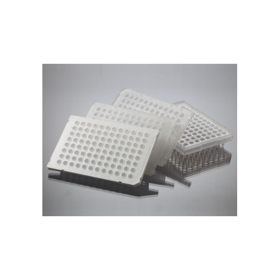 Plaque 96 puits 0,1 mL, profil bas, demi jupe, qPCR (x50)