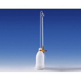 Burette à titration 50ml 1/10 bouton poussoir orange