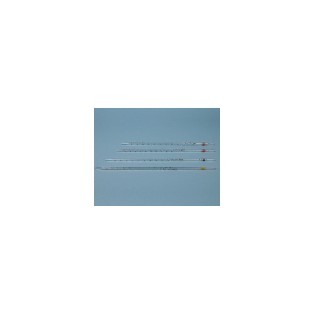 Pipette grad. classe A s/boule, 0 haut, 2mL/0.02mL (x10)