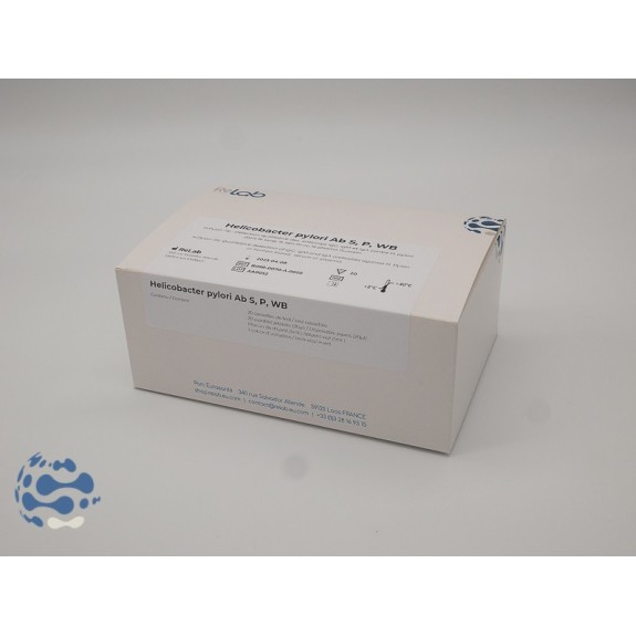 Helicobacter pylori Ab cassette S, P, WB (20 tests)