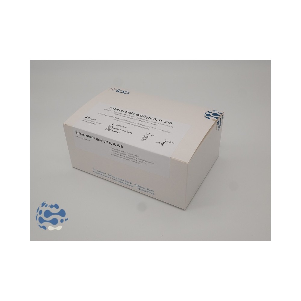 Tuberculose IgG/IgM cassette (20 tests) S, P, WB